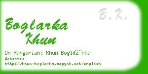 boglarka khun business card